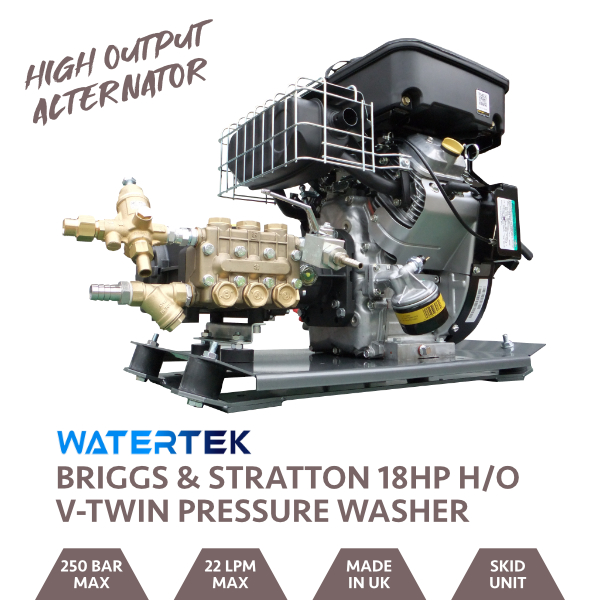 Watertek Vanguard 18HP Interpump 22LPM @ 250 Bar High Output